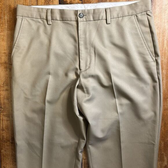 Greg Norman Five Iron Mens Size 36 x 32 Tan Formal Trousers - Picture 2 of 7
